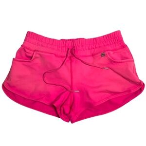 Lorna Jane Active Hot Pink Elastic Waist Shorts - Size Small